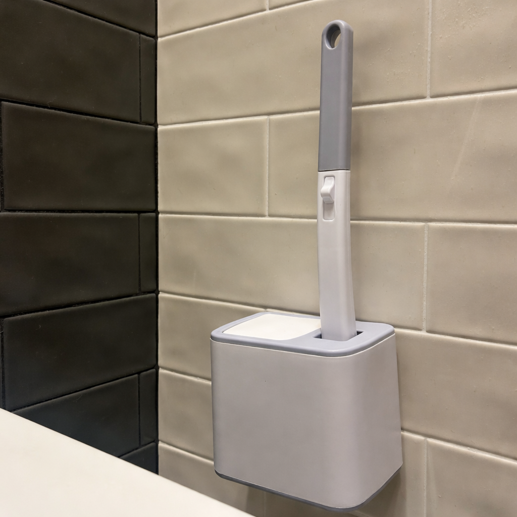 La brosse WC hygiénique sans contact avec têtes jetables